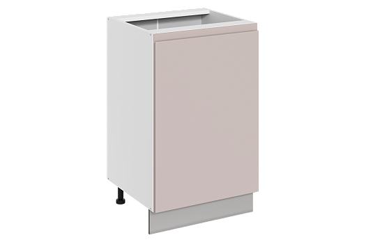 Фьюжн Шкаф рабочий L500 B500 (1 дв. гл.) (правый) (эмаль) (белый/кофейный)