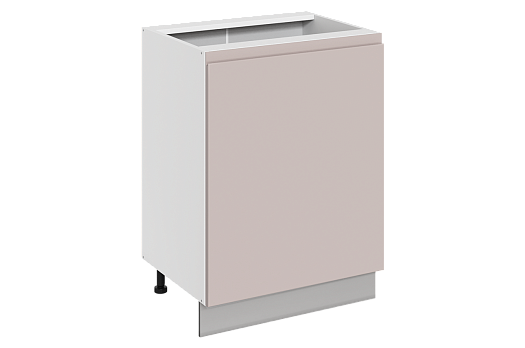 Фьюжн Шкаф рабочий L600 B500 (1 дв. гл.) (правый) (эмаль) (белый/кофейный)